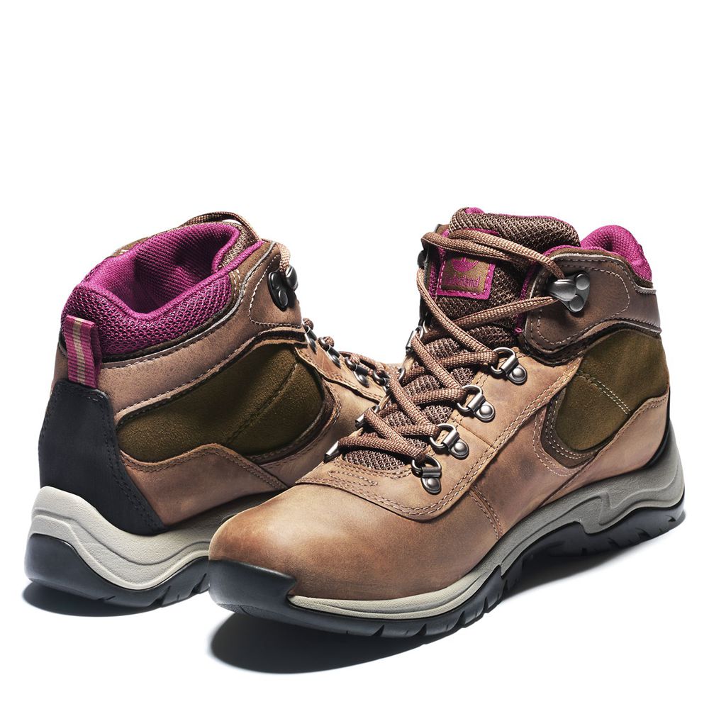 Timberland Womens Hiking Boots Mt. Maddsen Mid Waterproof - Brown - India SK8472351